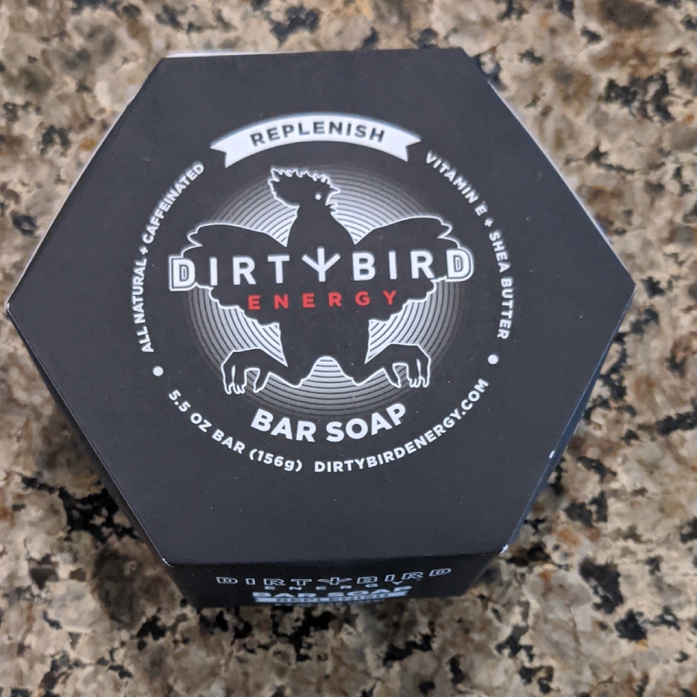 Mens Soap Bar Caffeinated Energy Replenish Natural Dirtybird NIB Shower